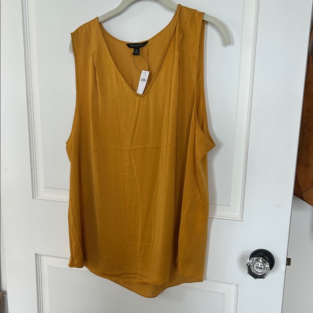 Mustard Sleeveless Top from Banana Republic